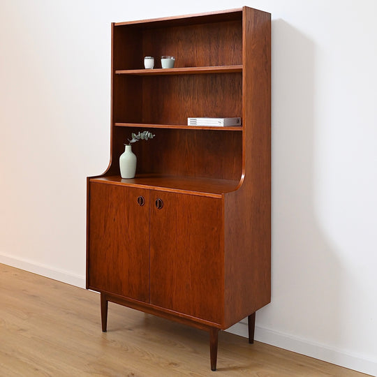 Parker Nordic Teak Cats Eye Sideboard Buffet Credenza Bookshelf