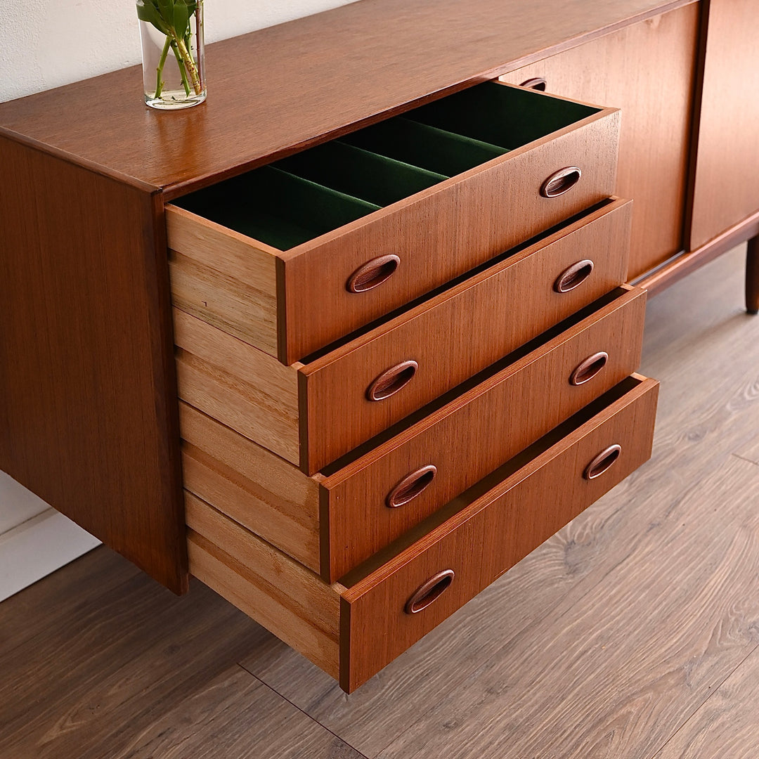 Mid Century Teak Sideboard LP Record Cabinet by Elite