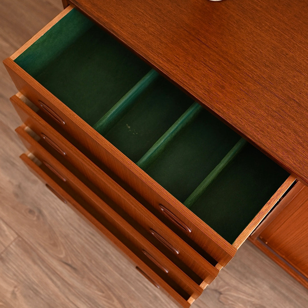 Mid Century Teak Sideboard LP Record Cabinet by Elite