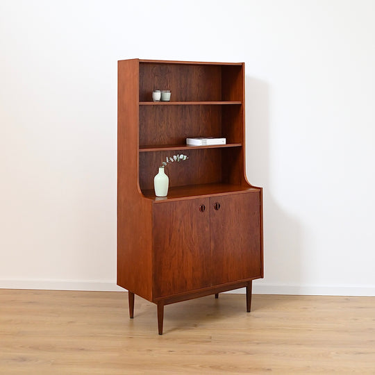 Parker Nordic Teak Cats Eye Sideboard Buffet Credenza Bookshelf