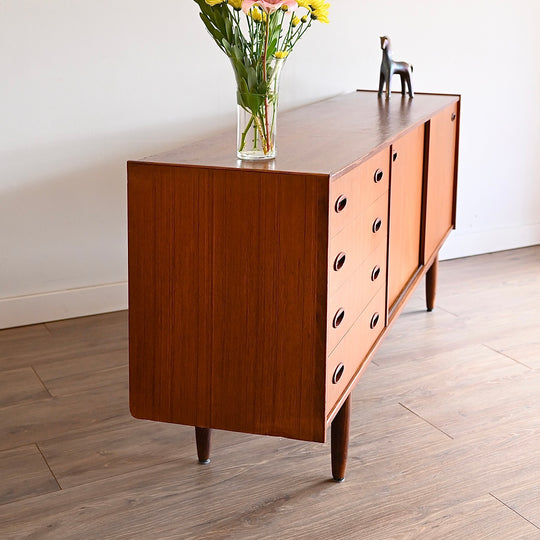 Mid Century Teak Sideboard LP Record Cabinet by Elite