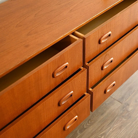 Parker Nordic Mid Century Teak Dresser Drawers Sideboard