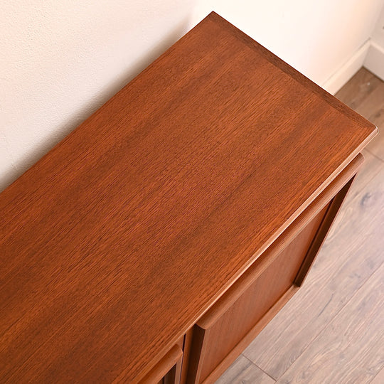 Mid Century Teak Sideboard Buffet Credenza by Burgess