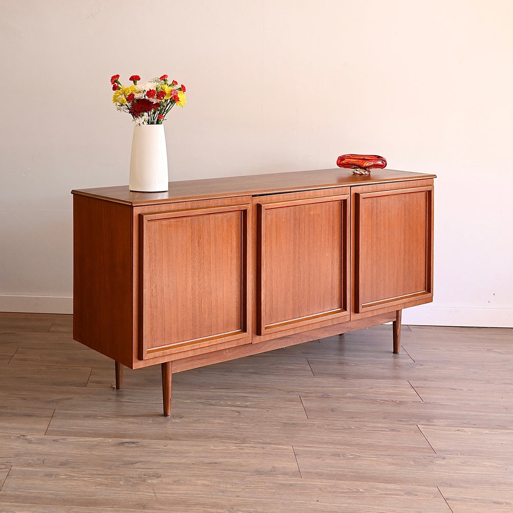 Mid Century Teak Sideboard Buffet Credenza by Burgess