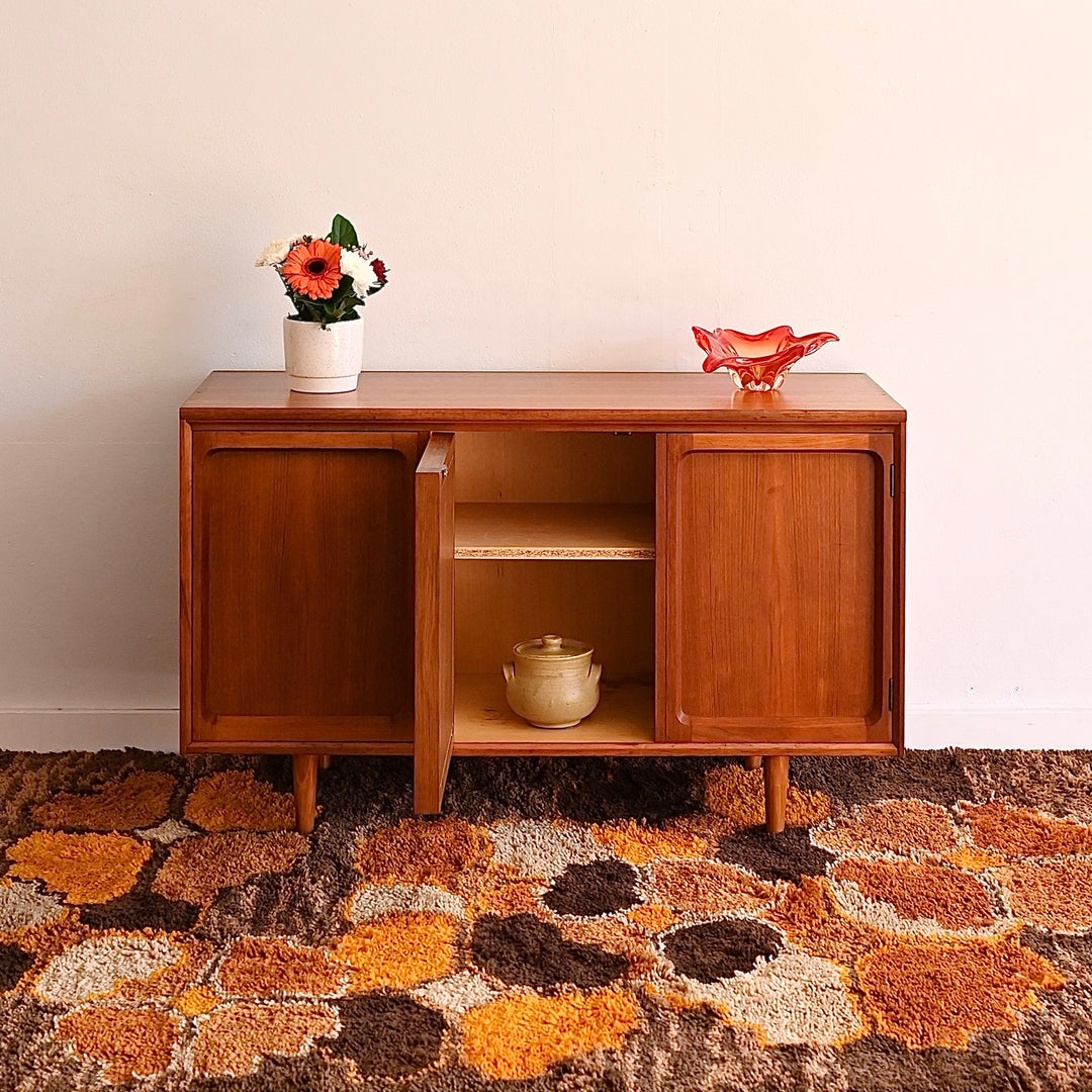 Mid Century Teak Sideboard LP Record Cabinet by Chiswell