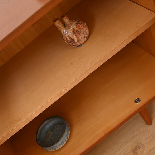 Mid Century Teak Sideboard LP Record Cabinet with Drawers by Chiswell