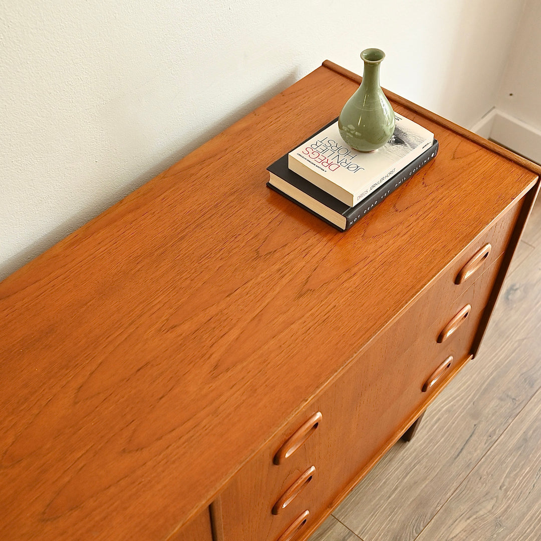 Parker Nordic Mid Century Teak Dresser Drawers Sideboard