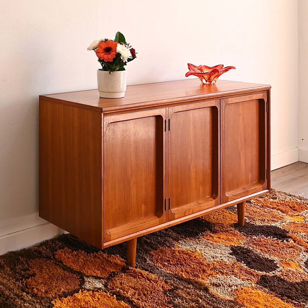 Mid Century Teak Sideboard LP Record Cabinet by Chiswell