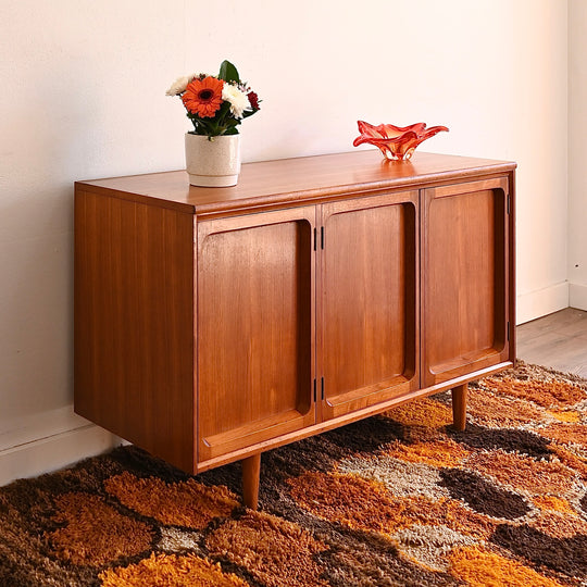 Mid Century Teak Sideboard LP Record Cabinet by Chiswell