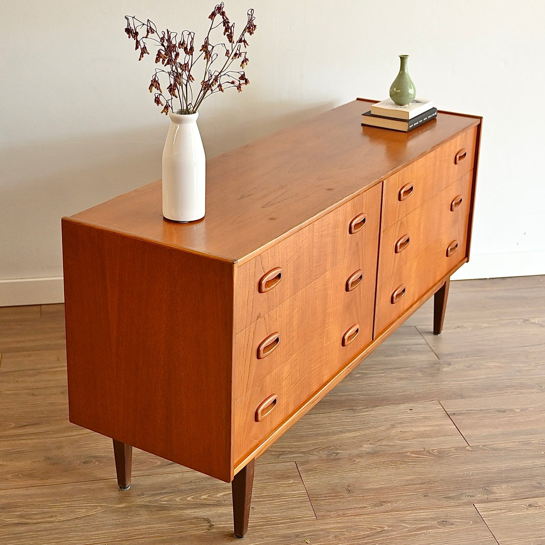 Parker Nordic Mid Century Teak Dresser Drawers Sideboard