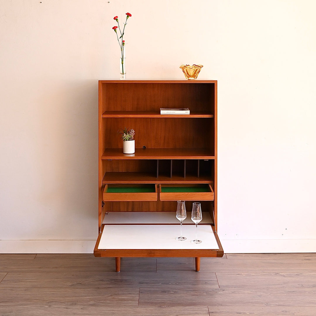Mid Century Teak Sideboard Buffet Desk Cabinet by Chiswell