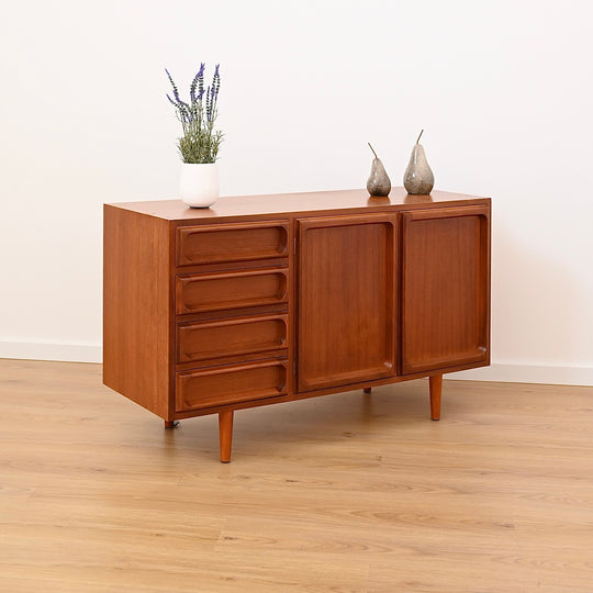 Mid Century Teak Sideboard LP Record Cabinet with Drawers by Chiswell