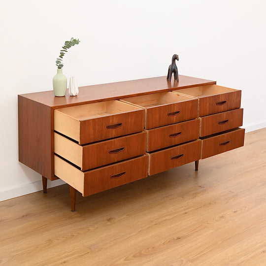 Mid Century Teak Sideboard Dresser Low Boy by Berryman