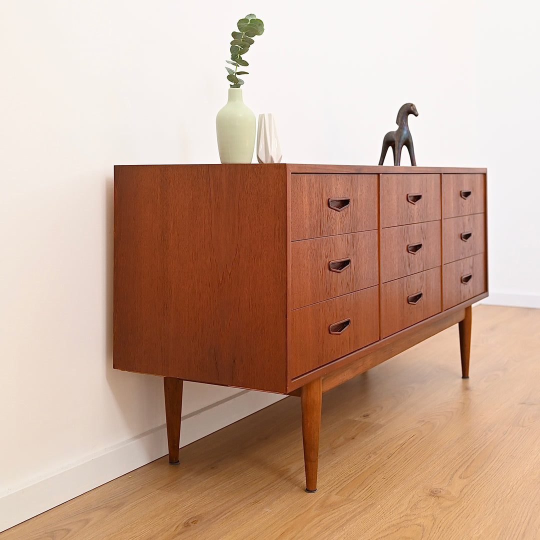 Mid Century Teak Sideboard Dresser Low Boy by Berryman