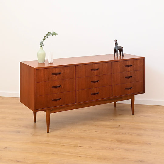 Mid Century Teak Sideboard Dresser Low Boy by Berryman
