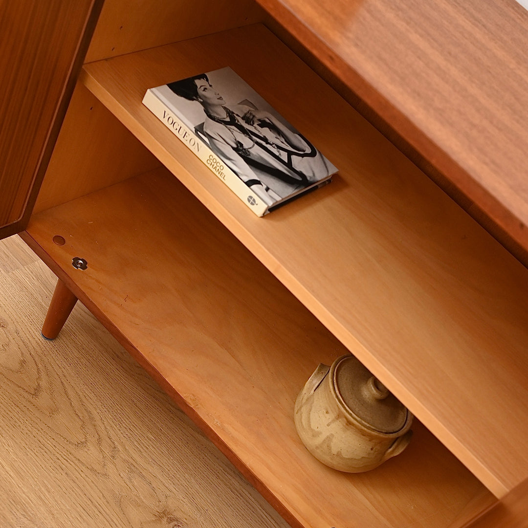 Mid Century Teak Sideboard LP Record Cabinet by Chiswell