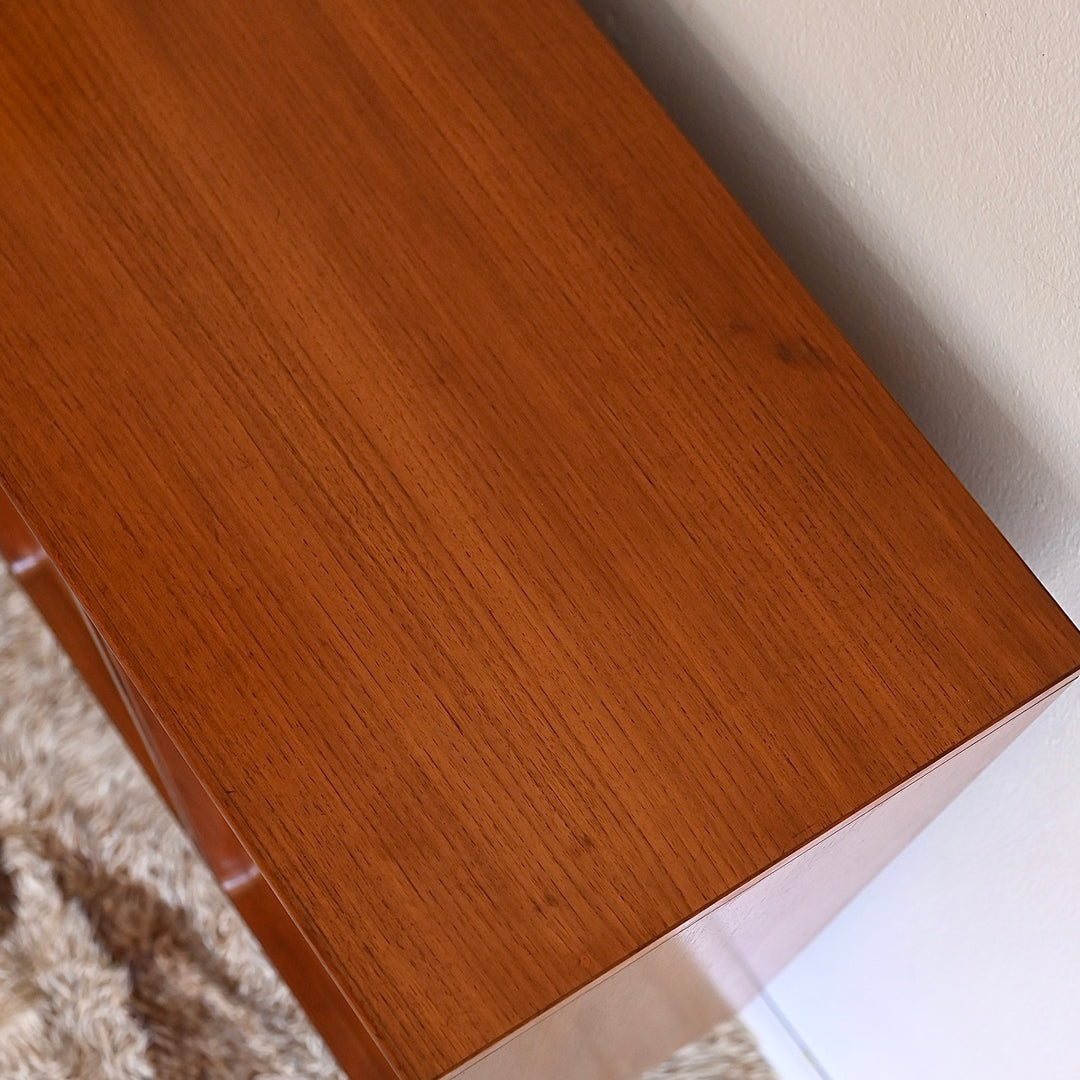 Mid Century Teak Sideboard Buffet Bar Cabinet by Chiswell