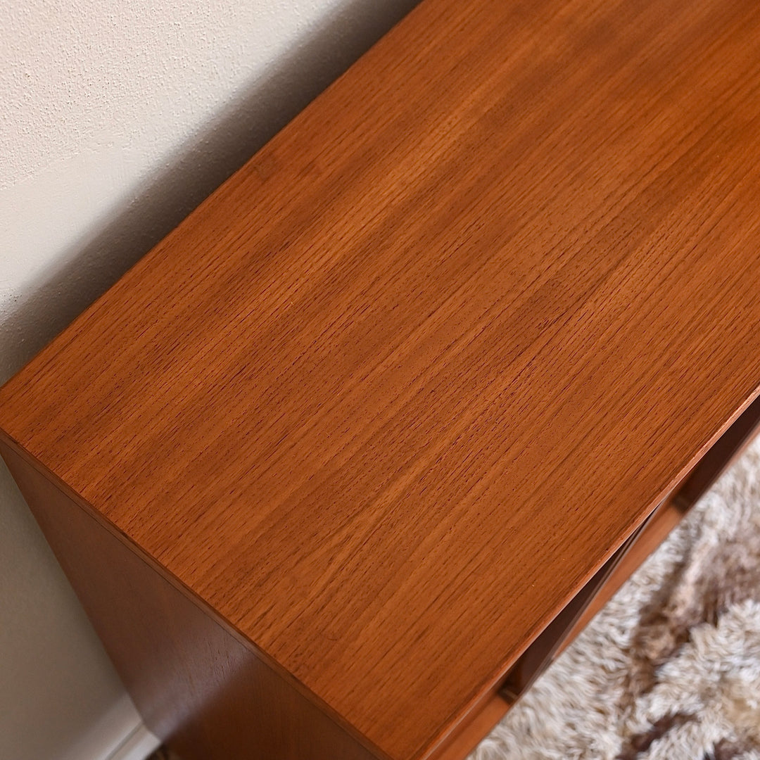 Mid Century Teak Sideboard Buffet Bar Cabinet by Chiswell