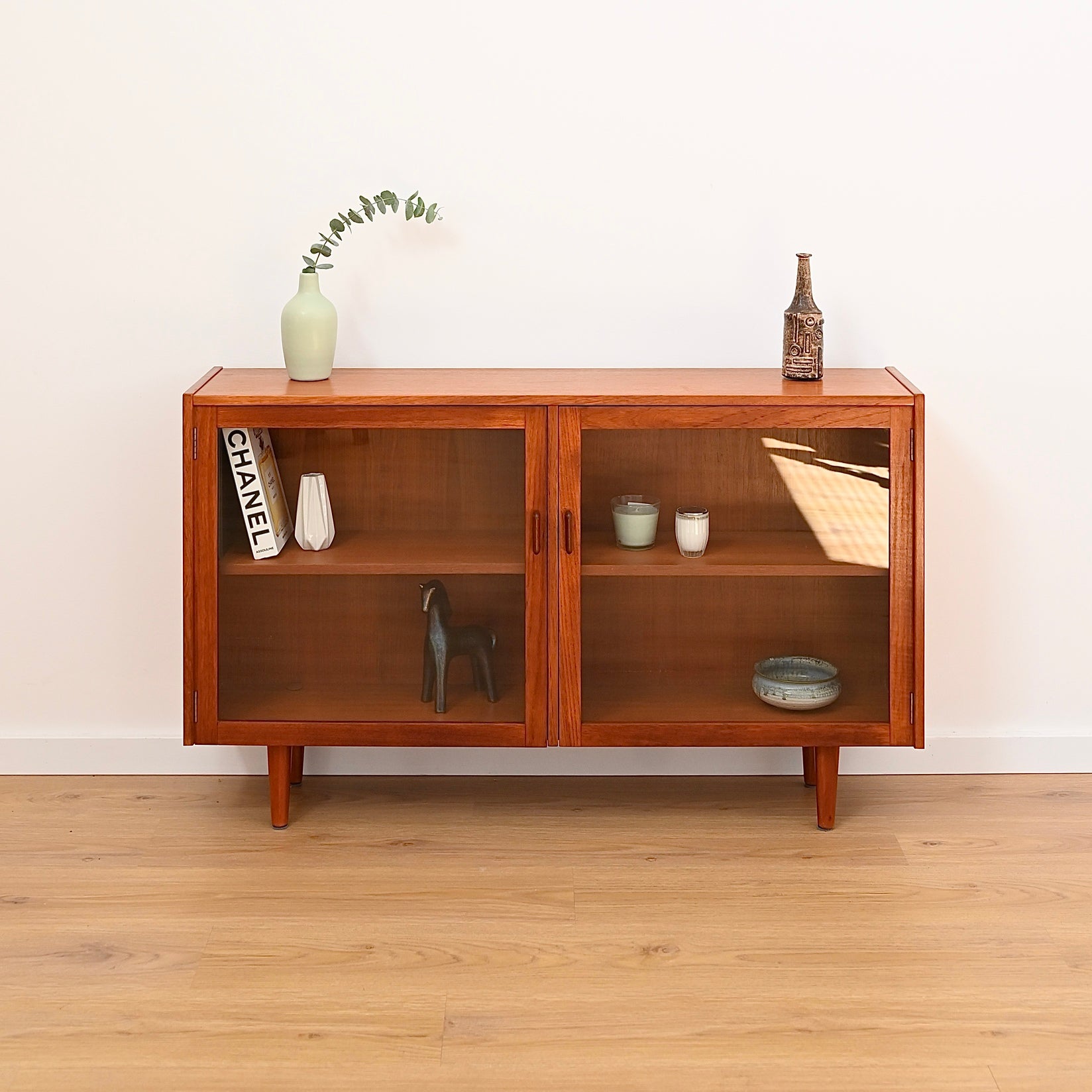 Parker Teak Wall Unit Display Small Cabinet Hutch