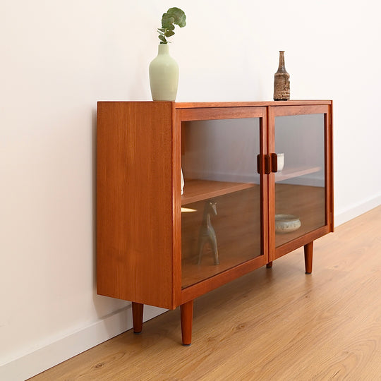 Parker Teak Wall Unit Display Small Cabinet Hutch