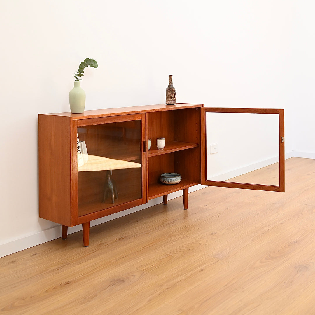 Parker Teak Wall Unit Display Small Cabinet Hutch