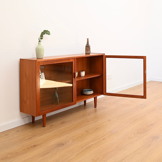 Parker Teak Wall Unit Display Small Cabinet Hutch