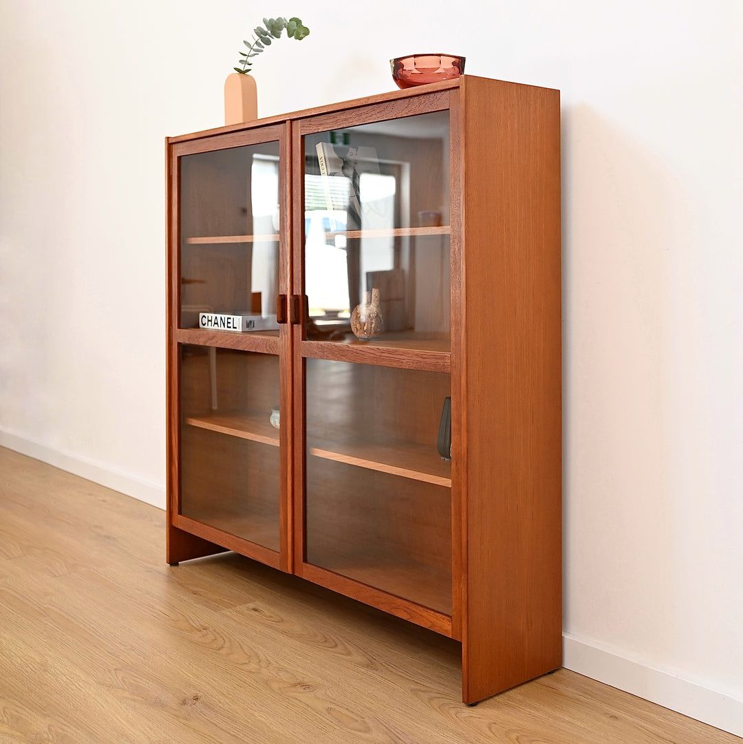 Parker Teak Wall Unit Display Small Cabinet Hutch