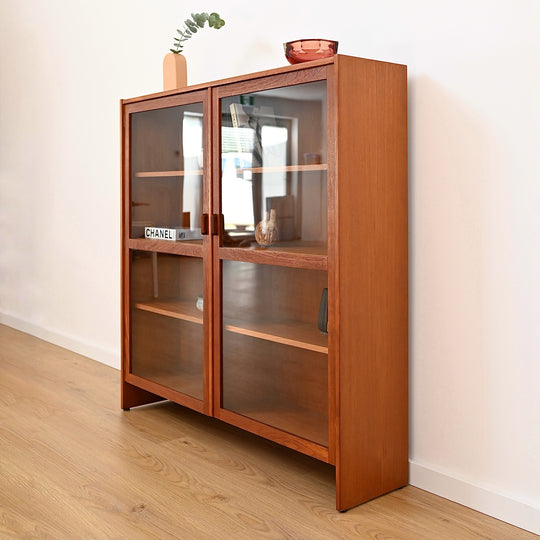 Parker Teak Wall Unit Display Small Cabinet Hutch