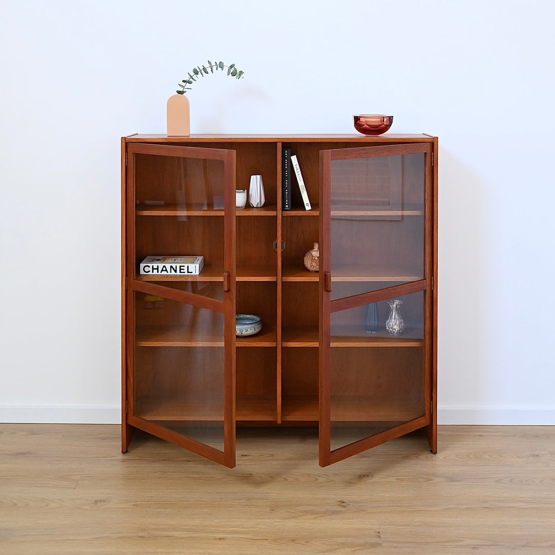 Parker Teak Wall Unit Display Small Cabinet Hutch