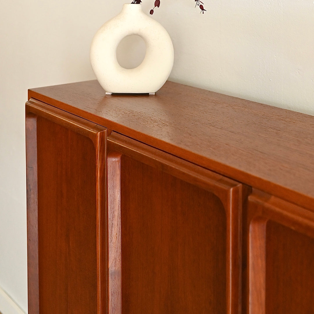 Mid Century Teak Sideboard Buffet Bar Cabinet by Chiswell