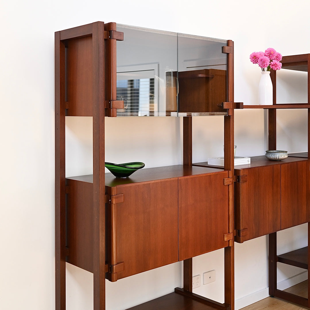 Modular Jarrah wall unit, designed by Charles Catt for Catt furniture circa 1970s