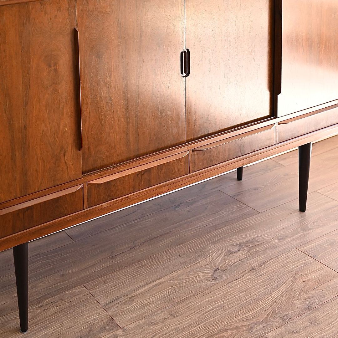 Mid Century Danish Rosewood Sideboard Highboard Credenza