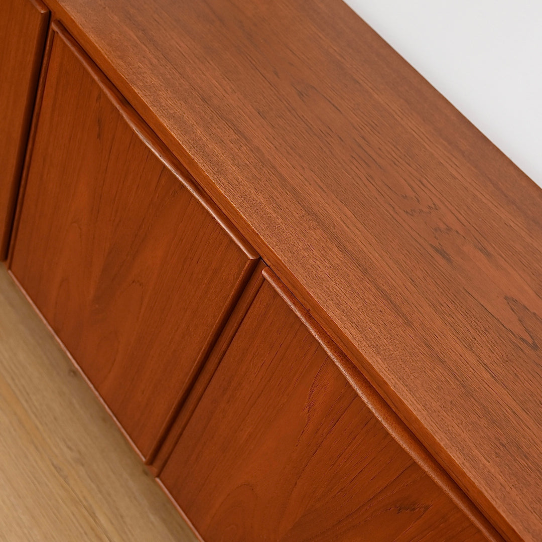 Mid Century Teak Sideboard Buffet LP Record Cabinet by Burgess