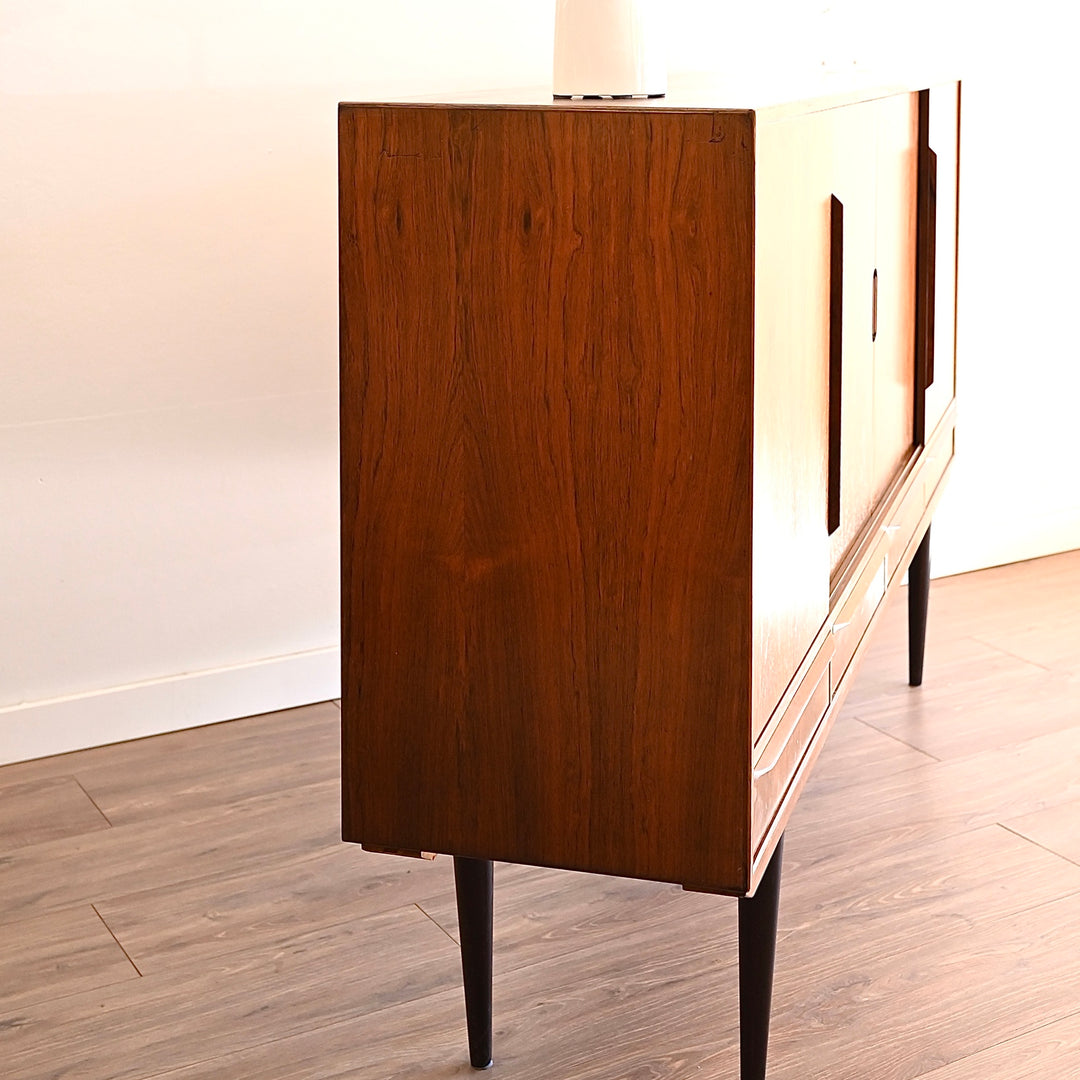Mid Century Danish Rosewood Sideboard Highboard Credenza
