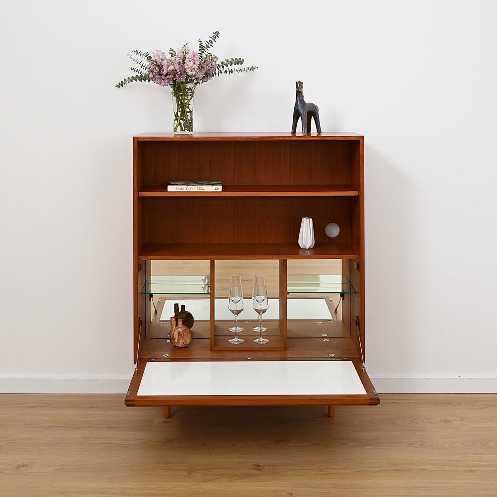 Parker Teak Mid Century Bookshelf Bar Wall Unit Bookcase