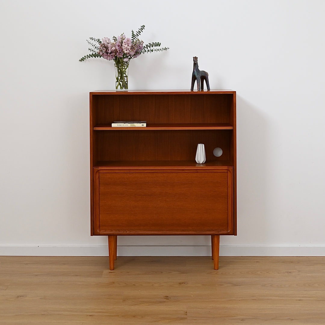 Parker Teak Mid Century Bookshelf Bar Wall Unit Bookcase