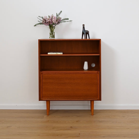 Parker Teak Mid Century Bookshelf Bar Wall Unit Bookcase