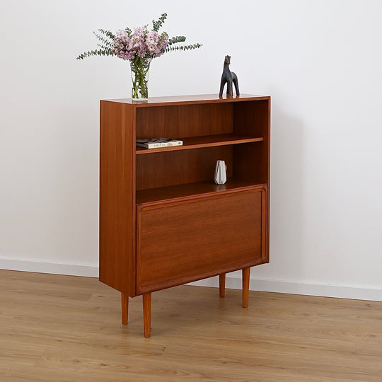 Parker Teak Mid Century Bookshelf Bar Wall Unit Bookcase