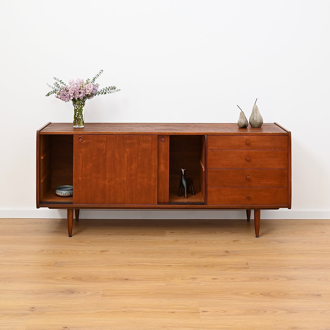 Mid Century Teak Sideboard with Drawers - made in Denmark