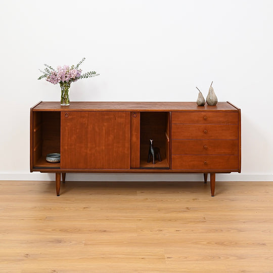 Mid Century Teak Sideboard with Drawers - made in Denmark