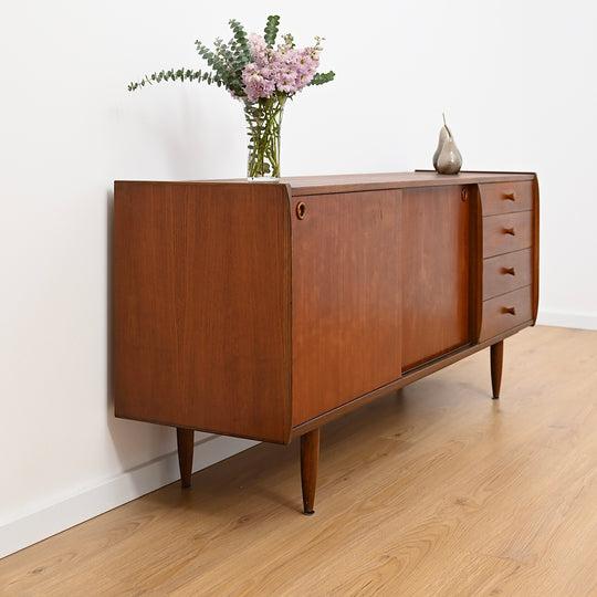 Mid Century Teak Sideboard with Drawers - made in Denmark