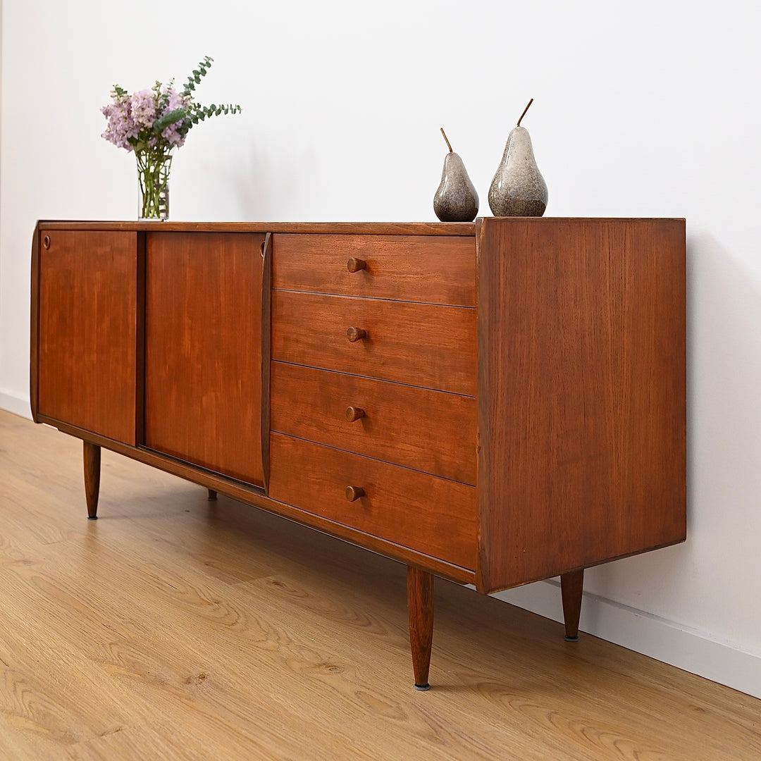 Mid Century Teak Sideboard with Drawers - made in Denmark