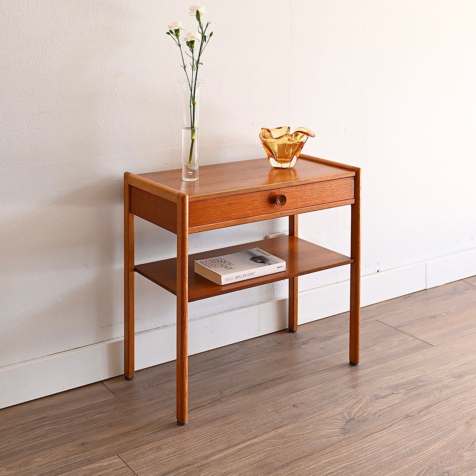 Mid Century Teak Bedside Table Night Stand Side Table