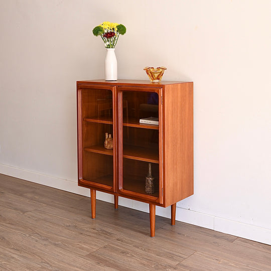 Mid Century Teak Sideboard Bookshelf Display Cabinet by Chiswell