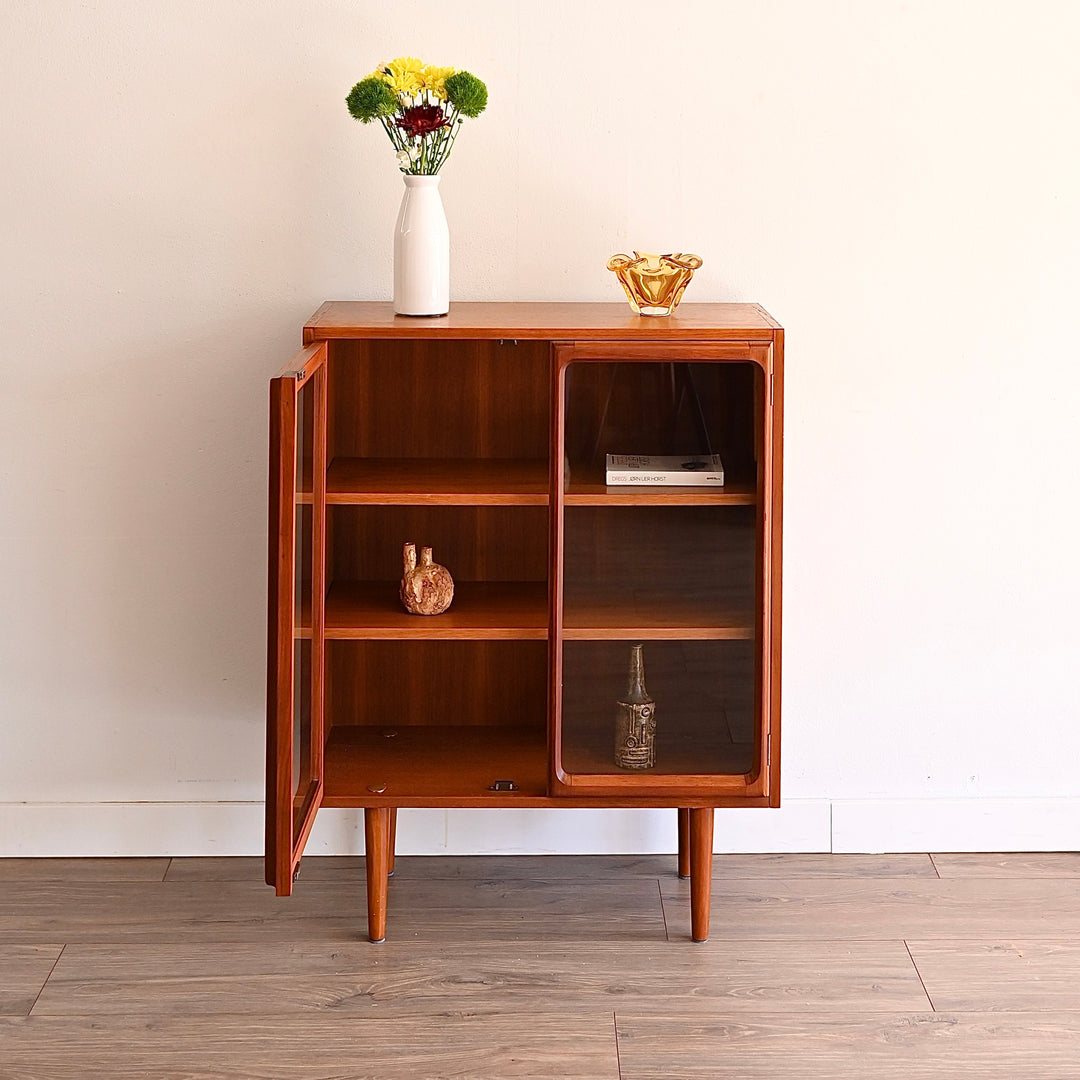 Mid Century Teak Sideboard Bookshelf Display Cabinet by Chiswell