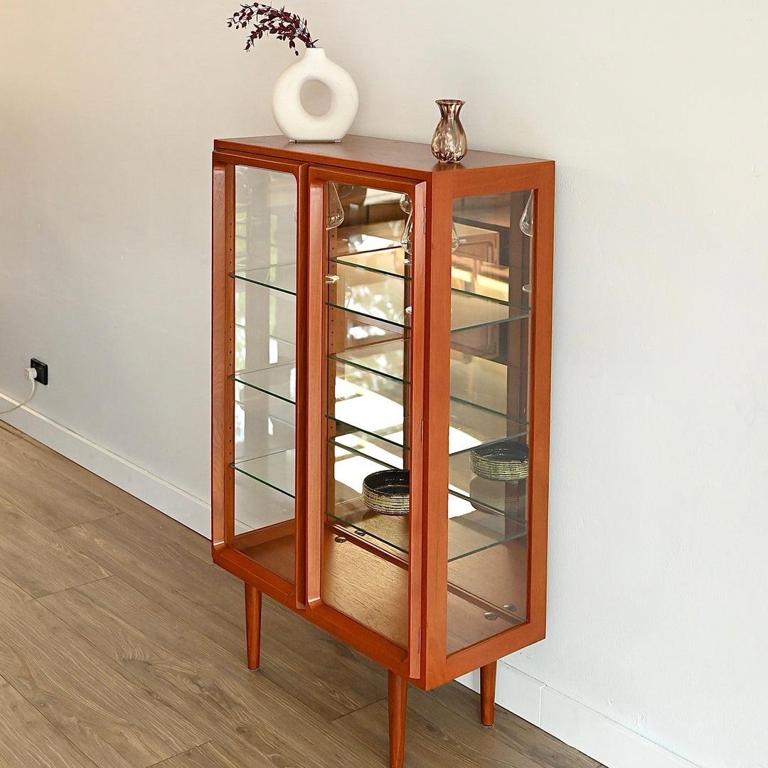 Mid Century Teak Sideboard Display Cabinet by Chiswell