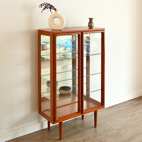 Mid Century Teak Sideboard Display Cabinet by Chiswell