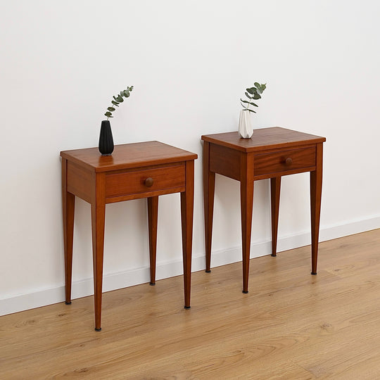 Pair of Mid Century Teak Bedside Tables Night Stands by Hans Borg