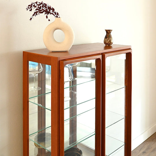 Mid Century Teak Sideboard Display Cabinet by Chiswell