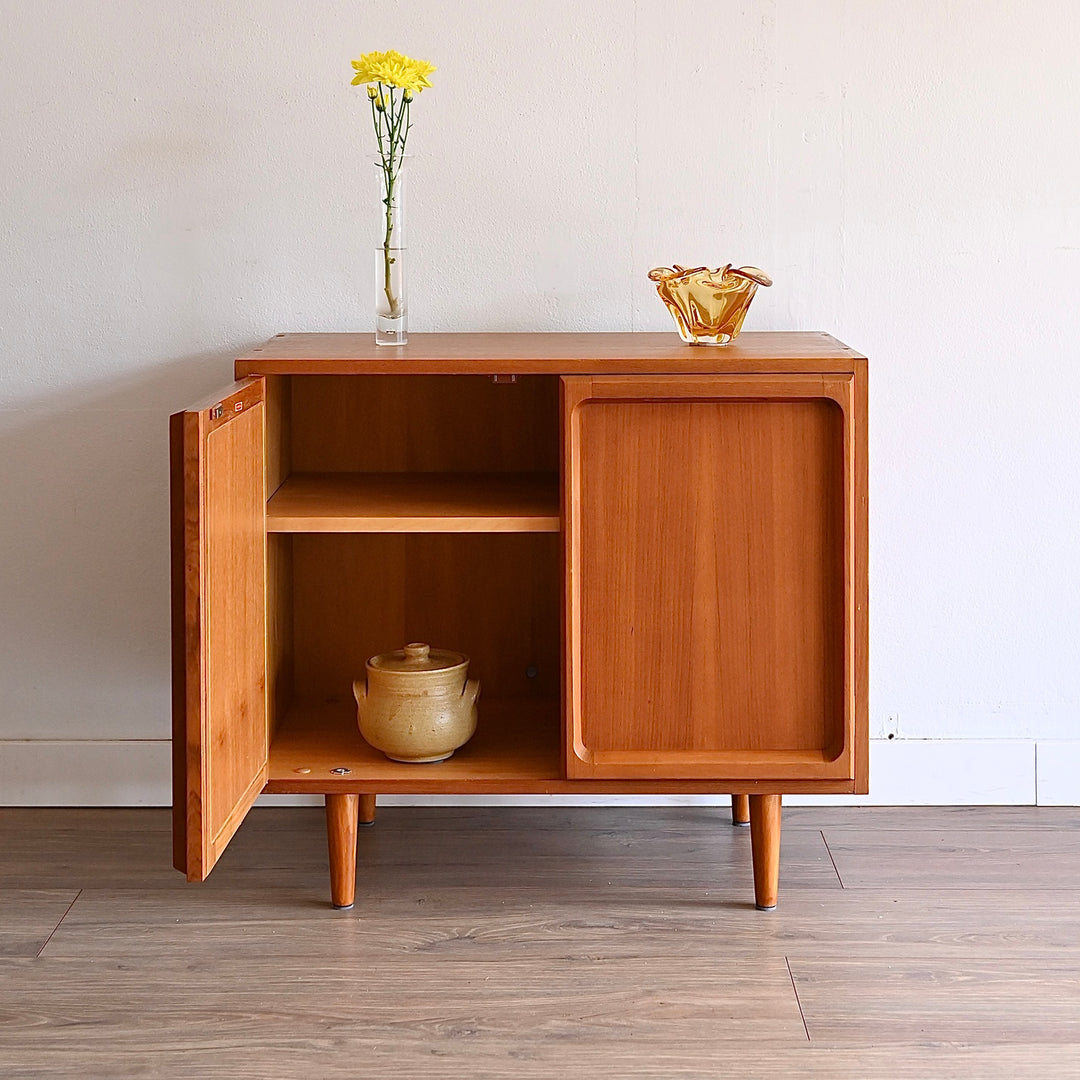 Mid Century Teak Sideboard LP Record Cabinet by Chiswell
